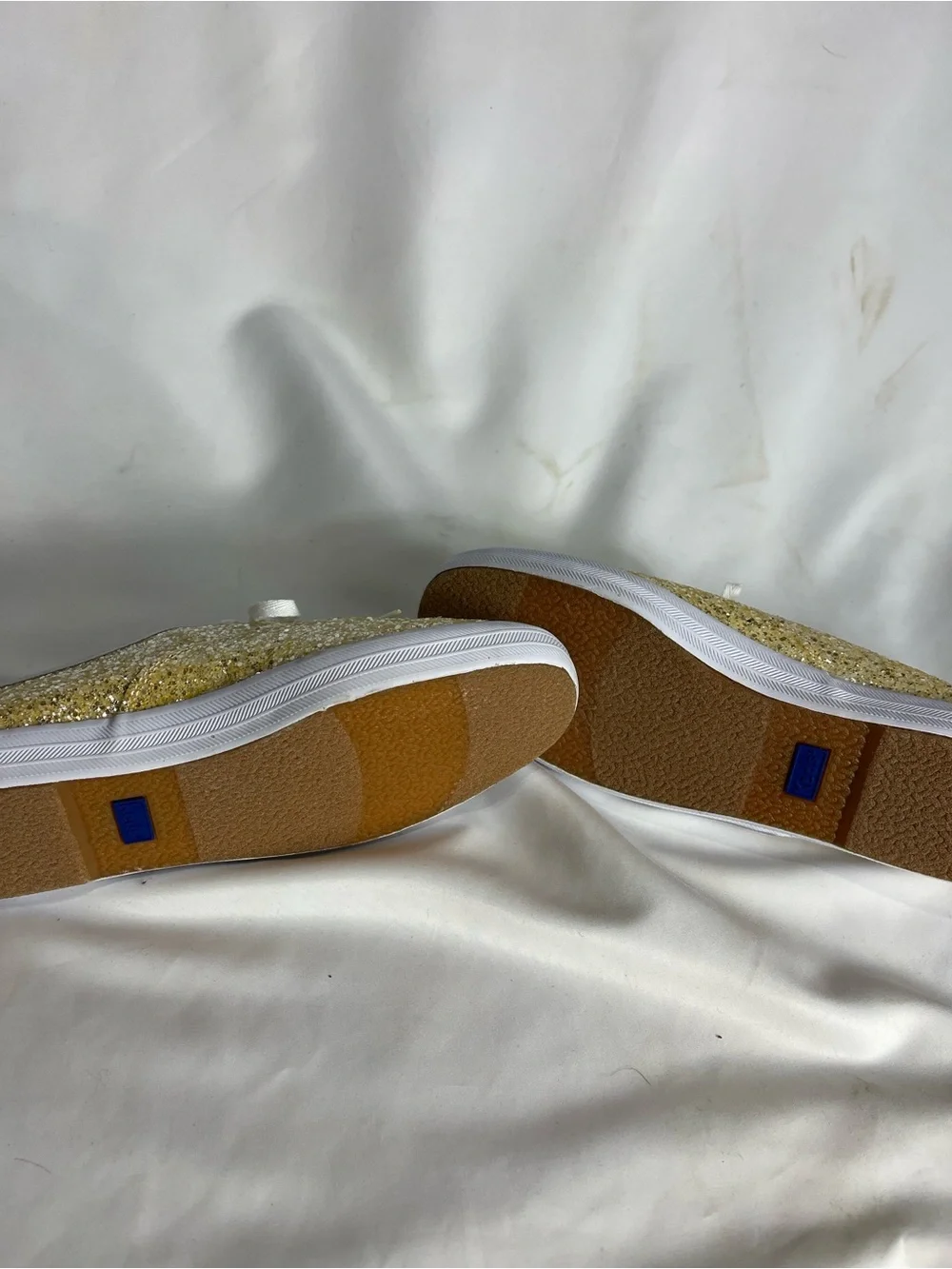 KEDS Champion Glitter Celebrations Low-Top Lace Up Sneakers Gold/white Sz 9